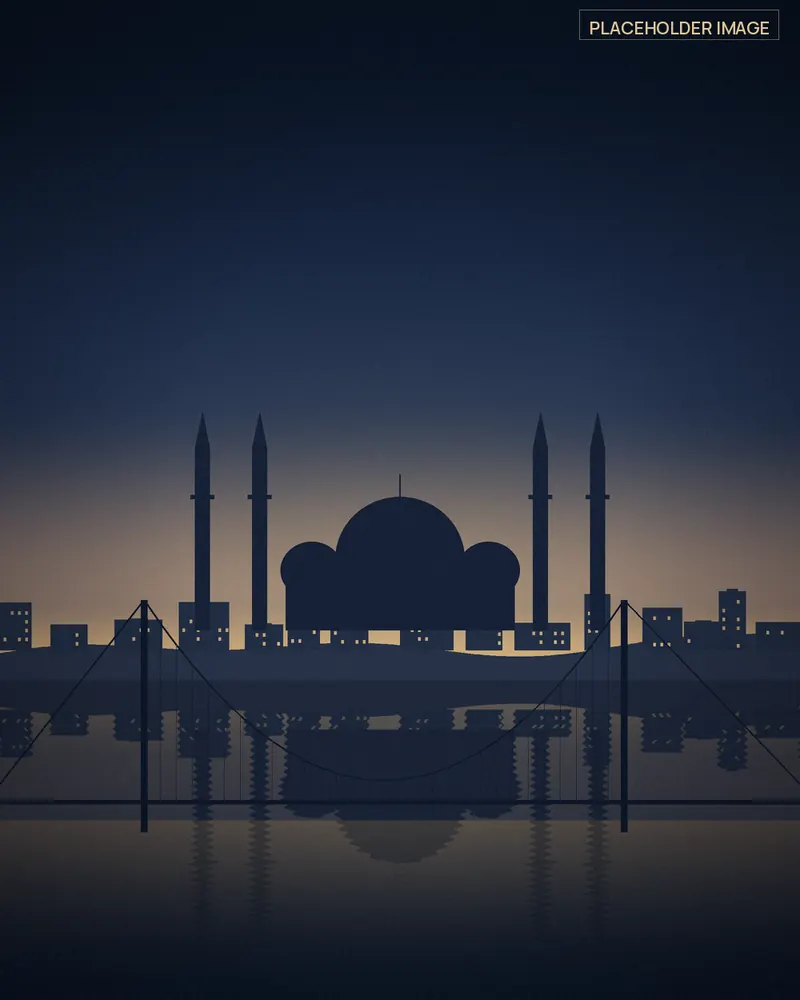 Placeholder illustration of an Istanbul-style waterfront with domes, minarets and a suspension bridge