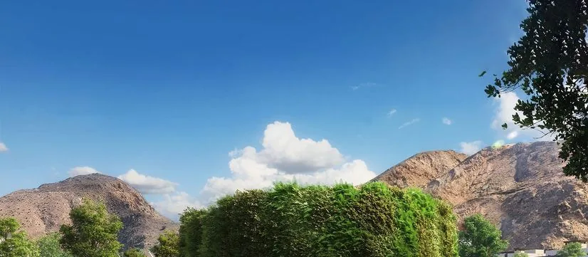 绿色廊道景观效果图